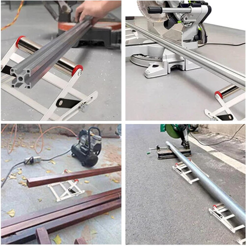 Adjustable Cutting Machine Support Frame, Foldable Metal Stand, 55-135mm Height, 2-Piece Set 2