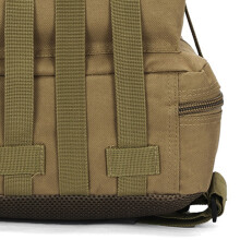 Large Capacity Khaki Outdoor Backpack with 5 Zippers Waterproof Design