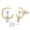 Cat Moon Messing-Ohrstecker - 1,04  1,48 cm, 4 g 11