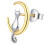Cat Moon Messing-Ohrstecker - 1,04  1,48 cm, 4 g 8