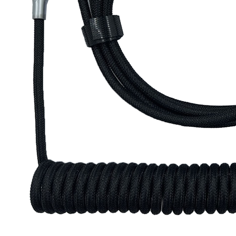 Retractable Gaming Keyboard Coiled Cable For Mechanical Keyboard Black 8421356097322