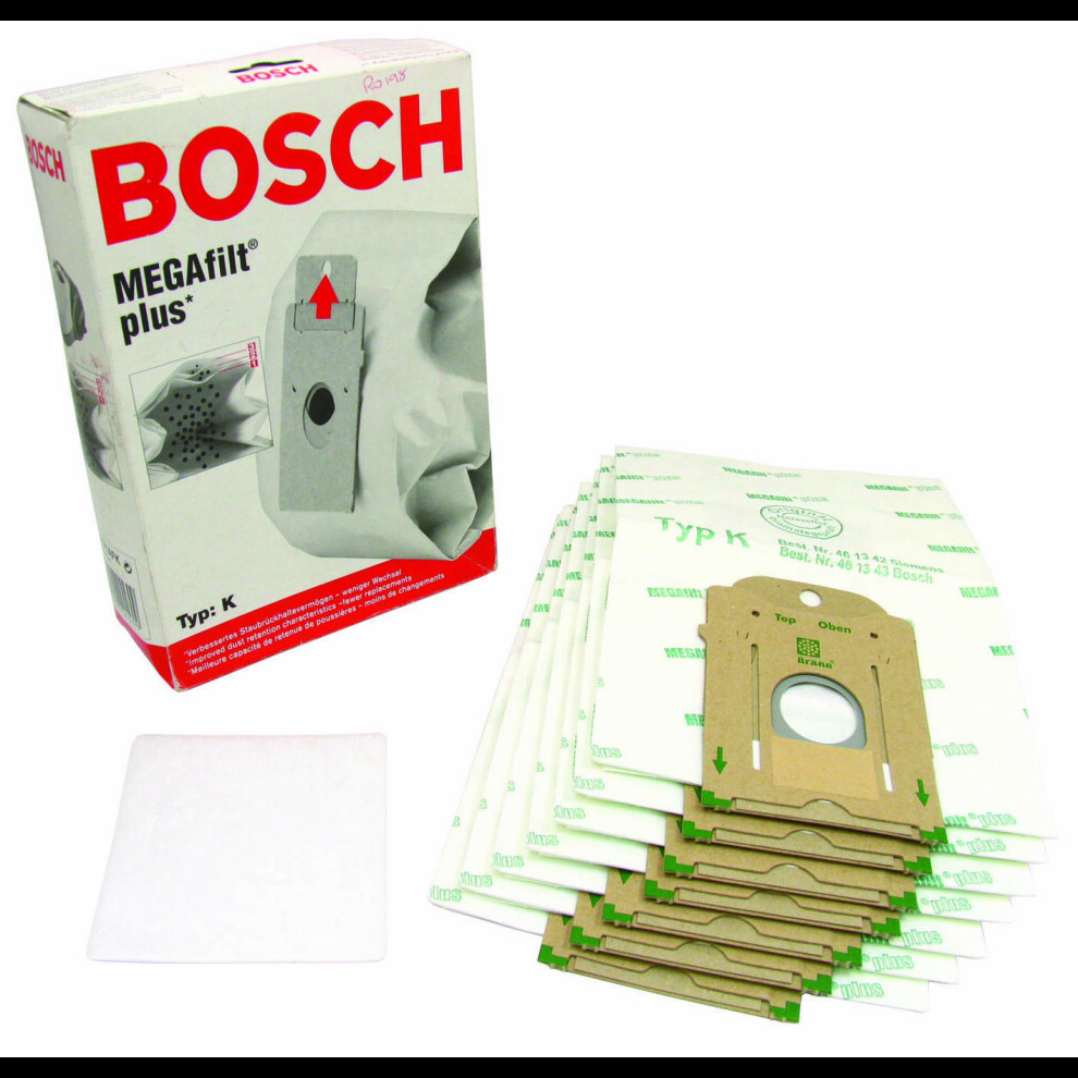Bosch Vacuum Cleaner Bag Type K 468265 Microfibre Dust Hoover Bags Genuine