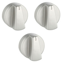 Belling E662 E663 664 E664W Silver Cooker Oven Gas Hob Control Knob Switch X 3
