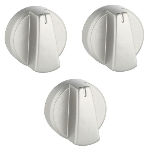 Belling Belling E662 E663 664 E664W Silver Cooker Oven Gas Hob Control Knob Switch X 3