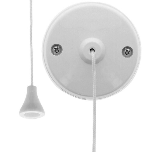 Ceiling Pull Switch 6Amp Light 2 Way Flush Switch In White Pull Cord 1