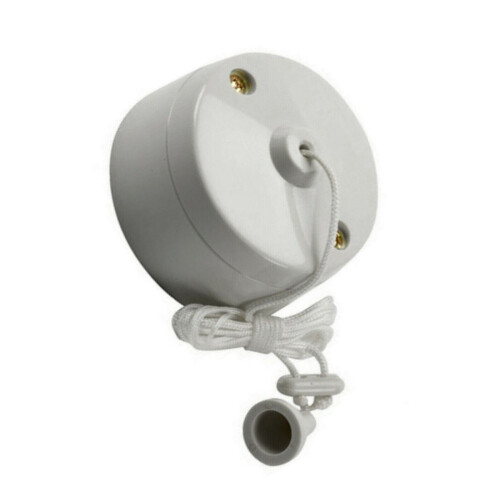 Ceiling Pull Switch 6Amp Light 2 Way Flush Switch In White Pull Cord 2