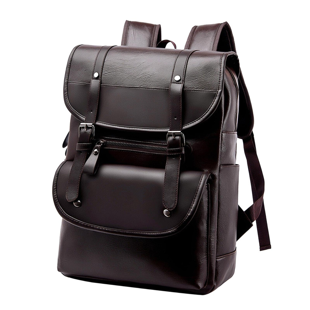 Laptop Backpack Waterproof Rucksack For Travel Work Hiking And Business Brown 9393856648573