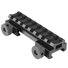 8 Slots 20mm Picatinny Heightenin Rail Convert Adapter 84mm Long Aluminum Alloy Scope Mount Converter