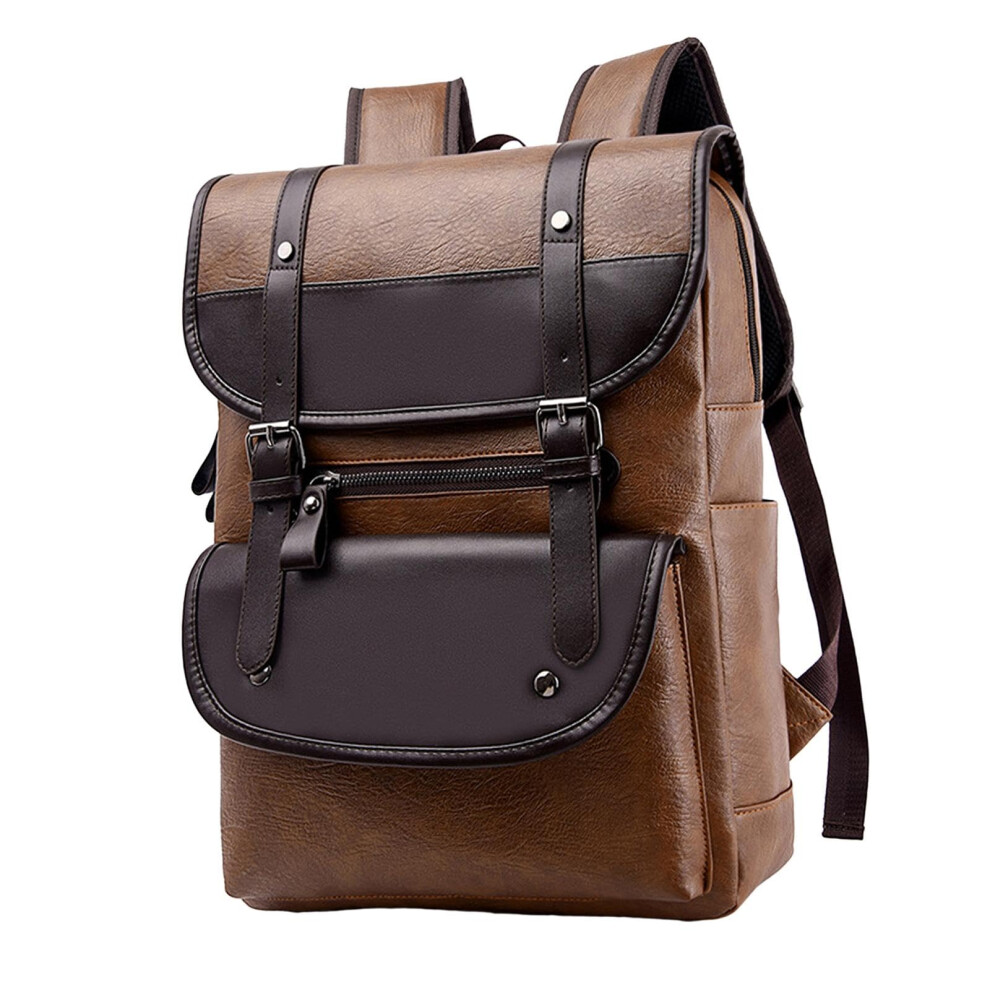 Laptop Backpack Water Resistant Rucksack Weekender Travel Khaki 9084446634112