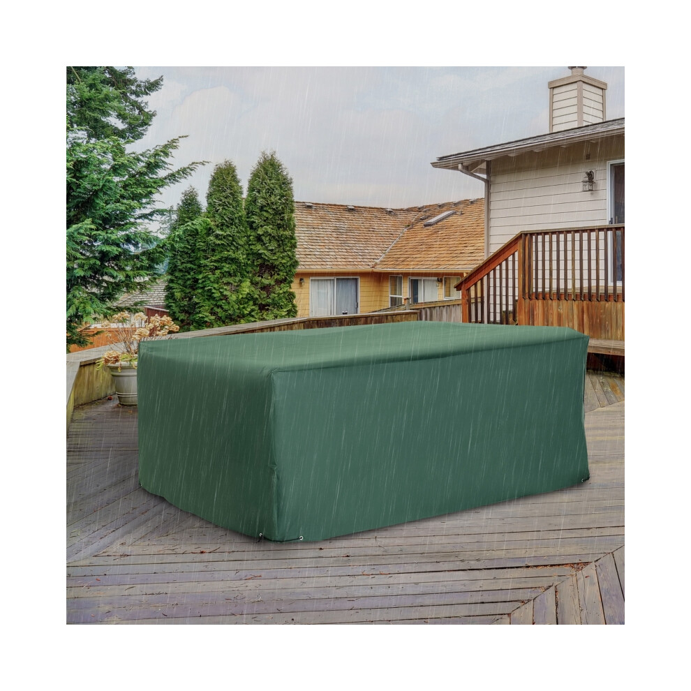 Outdoor Garden Furniture Cover Waterproof Heavy Duty Oxford Fabric Anti-UV Rectangular Sofa Set Cover Green 245x165x55cm-image-OPC-PMGBBJX-NEW
