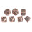 7pcs Metal Polyhedral Dice Set，Unique Safe Gear Pattern for RPG, Portable 14