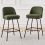 AINPECCA (GREEN) 2PCS Bar Stools Velvet Spring Cushion Home 1