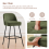 AINPECCA (GREEN) 2PCS Bar Stools Velvet Spring Cushion Home 2
