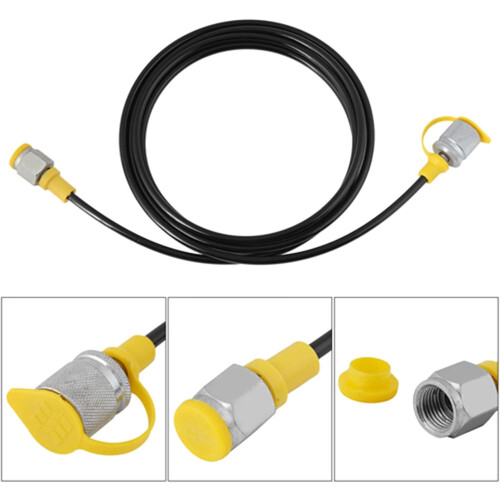 Hydraulic Pressure Test Hose 2.0m (6FT) 1-Piece Testing Coupling Point 2