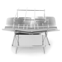 Parrilla plegable de acero inoxidable para fogata 32.3oz