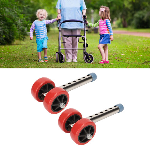Stainless Steel Walker Wheels with Easy Rolling and Ski Glide Features