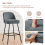 AINPECCA (GREY) 2PCS Bar Stools Velvet Spring Cushion Home 4
