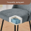 AINPECCA (GREY) 2PCS Bar Stools Velvet Spring Cushion Home 7