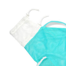 Breathable Green & White Cat Bathing Bag, 60x42x32cm, Adjustable Mesh Grooming Tool