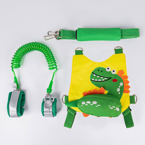 Elastic Dinosaur Traction Rope for Kids - 6.6ft Adjustable Locking Safety 2