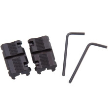 2Pcs Tactical Scope Adapter Mount Base 11mm Dovetail To 20mm Weaver Picatinny Rail Mount Rifle Ring Converter