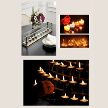 100Pcs White Tealight Candles Smokeless for Weddings & Events 4 Hr Burn