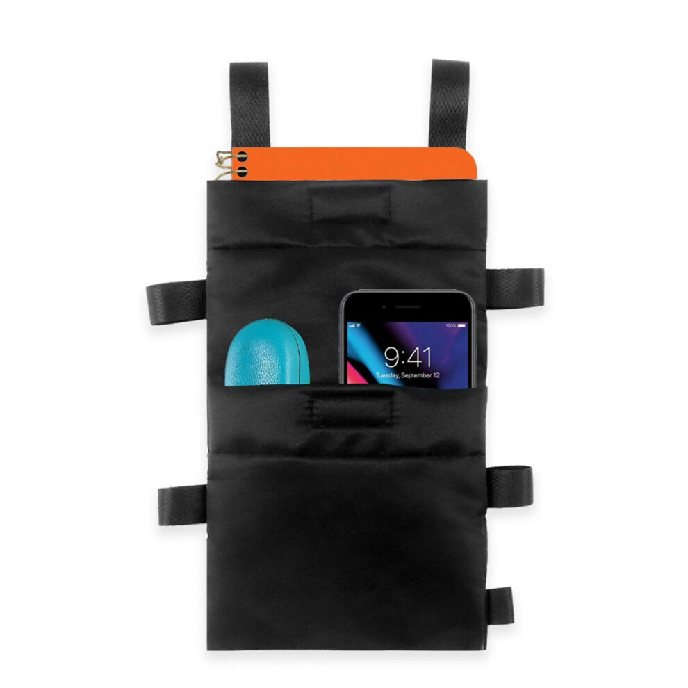 Black Crutch Bag Tote Accessories Bag 600D Oxford Cloth Underarm Pad With Strong Straps For Adults And Youth