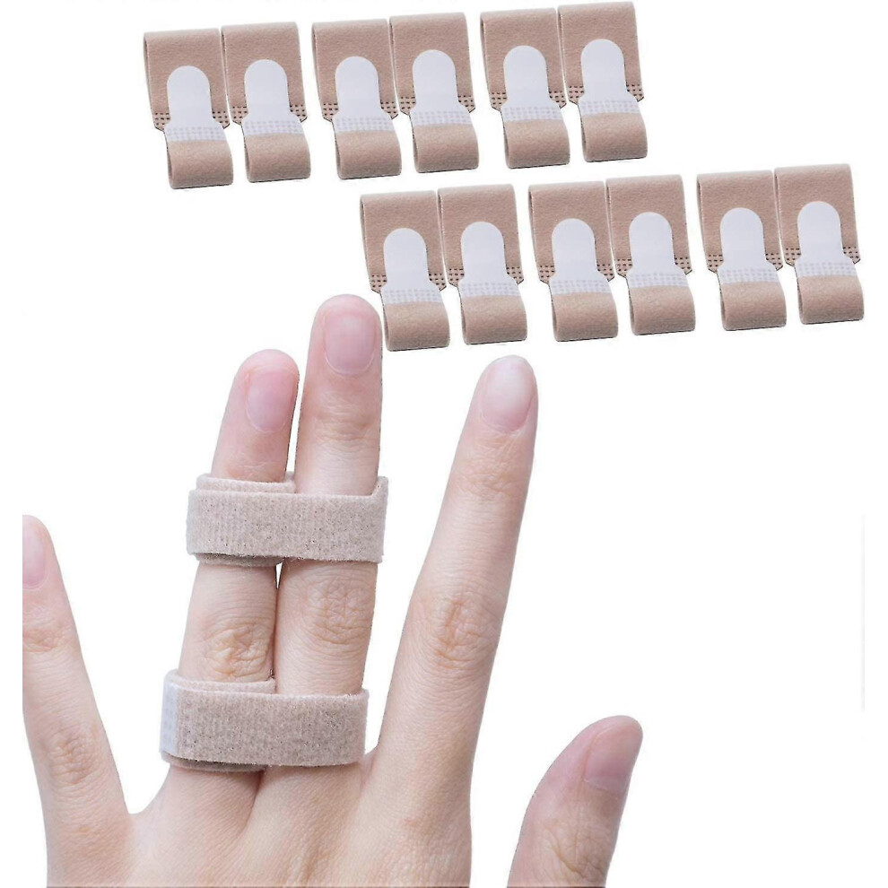 Kikidex (As Show, One Size) 12 Pcs Of Finger Tape For Jammed, Swollen, Dislocated Finger Joint, Finger Brace Splints