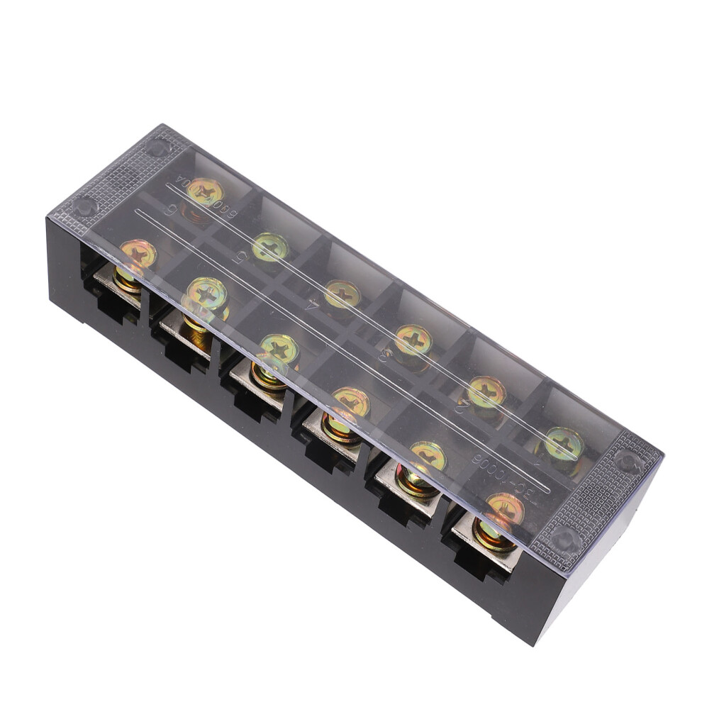 Terminal Strip Block 100A 600V Large Current, 6 Positions, Easy Wiring 8721356162557