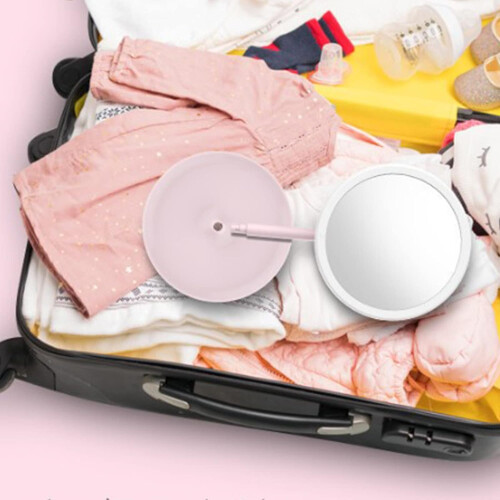 LED Lighted Makeup Mirror USB Rechargeable Adjustable Fill Light Portable Vanity Mirror For Cosmetic Use 1