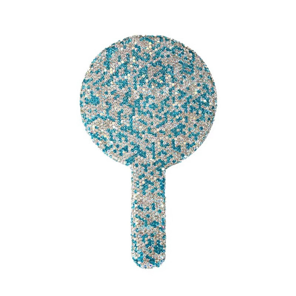 Sparkling Rhinestones Hand Mirror With Handle, Handheld Makeup Mirror, Vanity Mirror, Portable Cosmetic Mirror, Gift