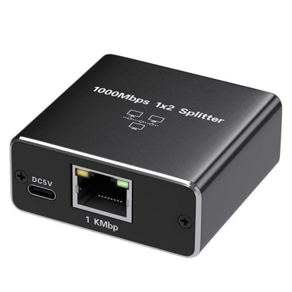 Gigabit Rj45 Networking Splitter 1 To 2 Usb Power Cable 1000 Mbps Compatible With Ethernet Hubs 9067246344771