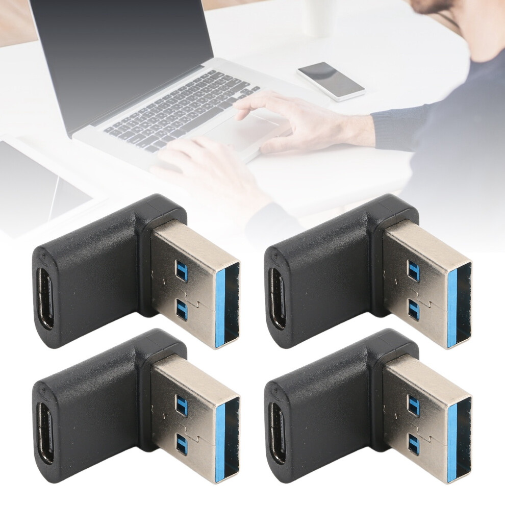 4Pcs Usb Type C Right Angle Adapter 10Gbps, Portable Usb A To C 5021356176442