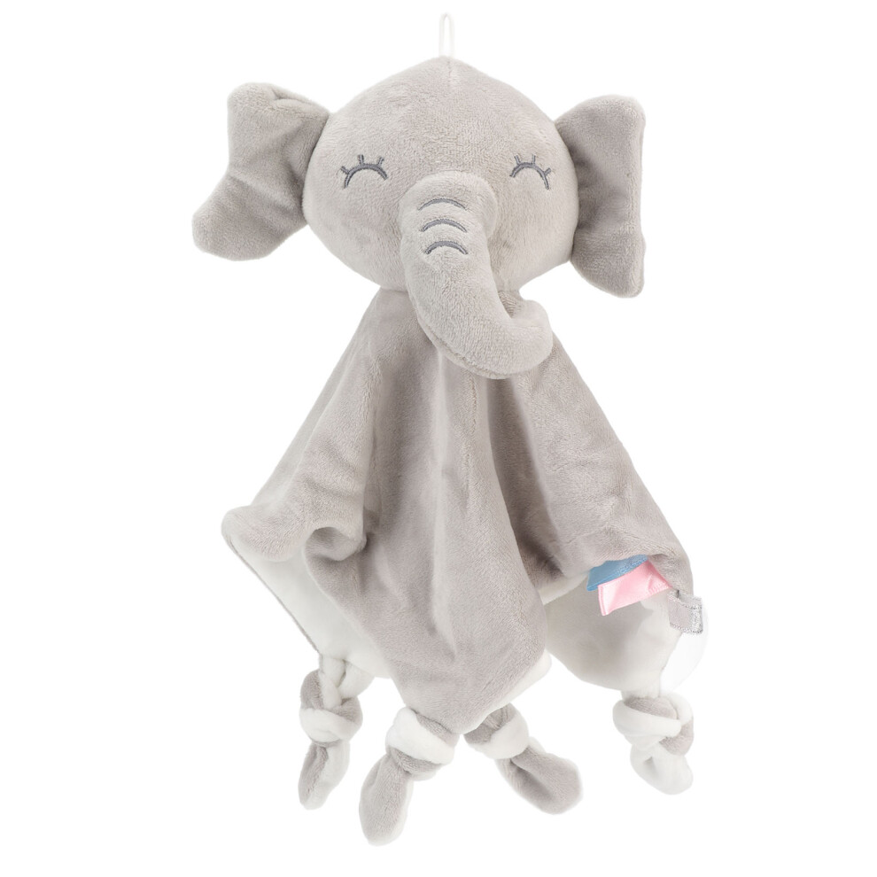 Infant Plush Baby Towel with Elephant Design Burp Cloth for 3+ Months