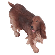 Realistische braune Cocker-Spaniel-Hundfigurine für Kinder, Kunststoff-Tierdekoration
