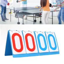 Waterproof 4-Digit Scoreboard Blue & Red Numbers for Volleyball/Basketball