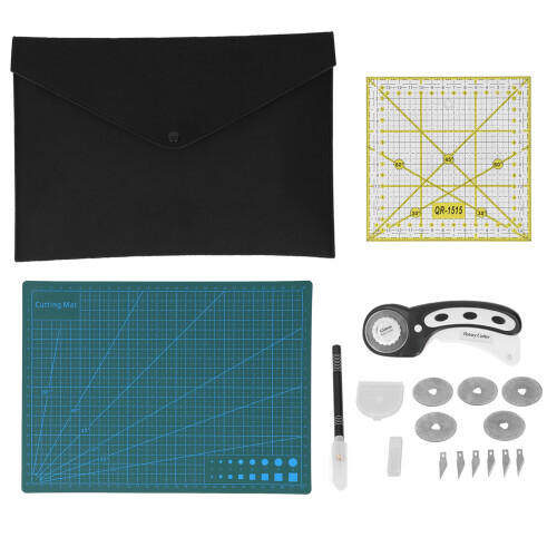 Stoffschneide-Set Starterkit, Kunststoff/Stahl, Schneidematte 1