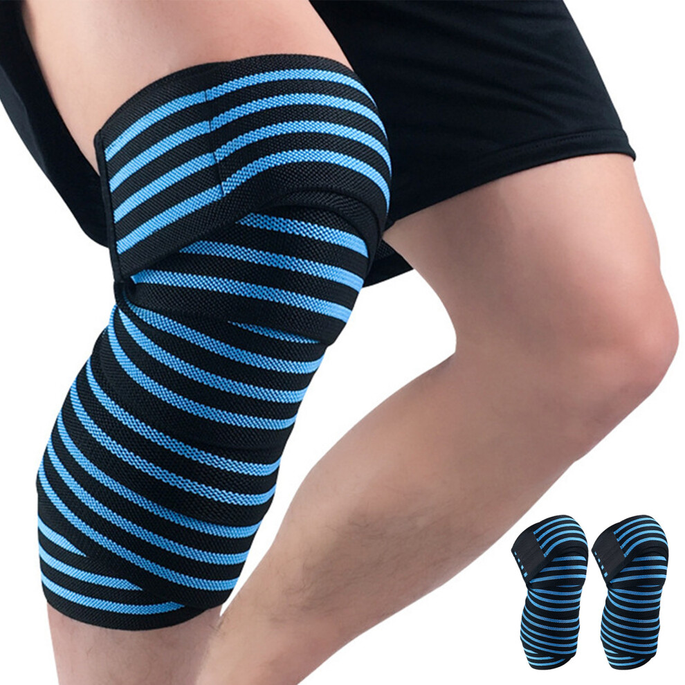 2Pcs Nylon Knee Brace Compression Support Sleeves 180cm x 8cm