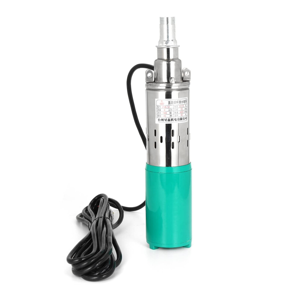 Submersible Pump 12V 180W Adjustable Small High Lift 45M Deep Well Stainless Steel Solar Water Garden Irrigation 9393856651658