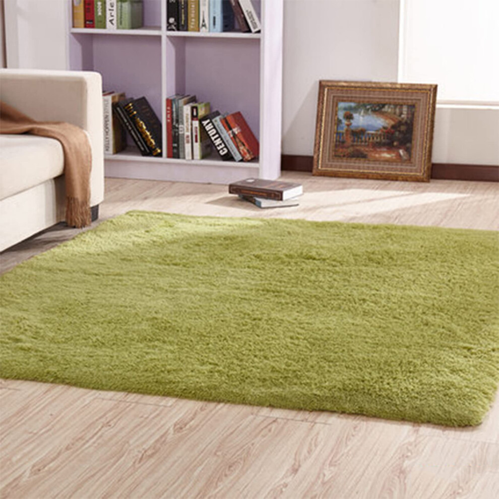 Anti-Slip Area Rugs For Kids Nursery Bedroom Soft Shaggy Plush 100X200cm Fuzzy Bedside Rug Green