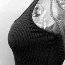 Women's Black Sports Jumpsuit XL High Waist Sleeveless Bodysuit for Fitness & Running