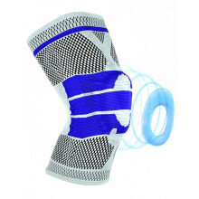 Thickened Silicone Woven Fabric Breathable Grey Knee Support XL