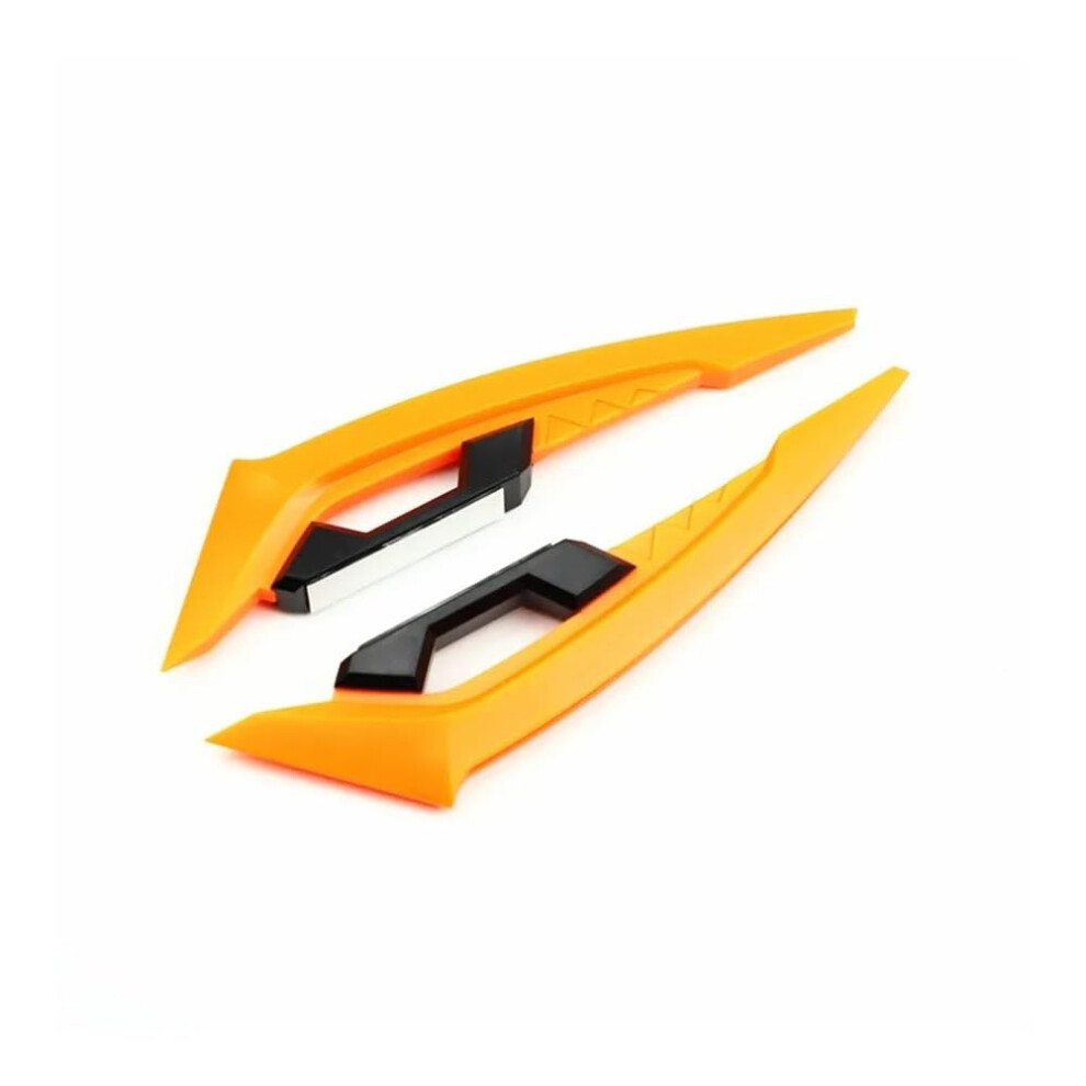 Motorcycle Front Fairing Winglets Universal Side Spoilers Dynamic Aerodynamic Winglets 2 Piece Orange 9067246345273
