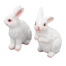 Weather-Resistant Resin Rabbit Garden Statue for Outdoor Decor 35cm