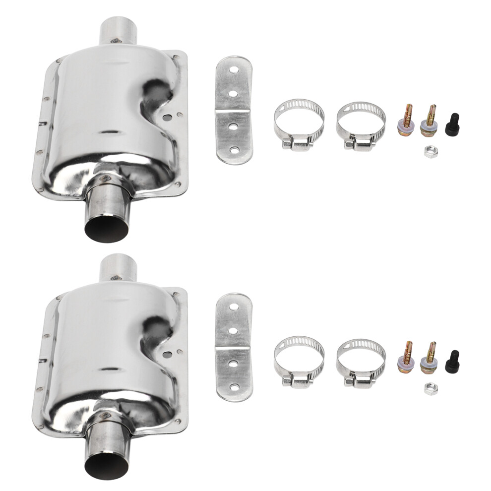 Stainless Steel Car Air Heater Silencer Muffler 2.4Cm Bright Surface 7621356186267