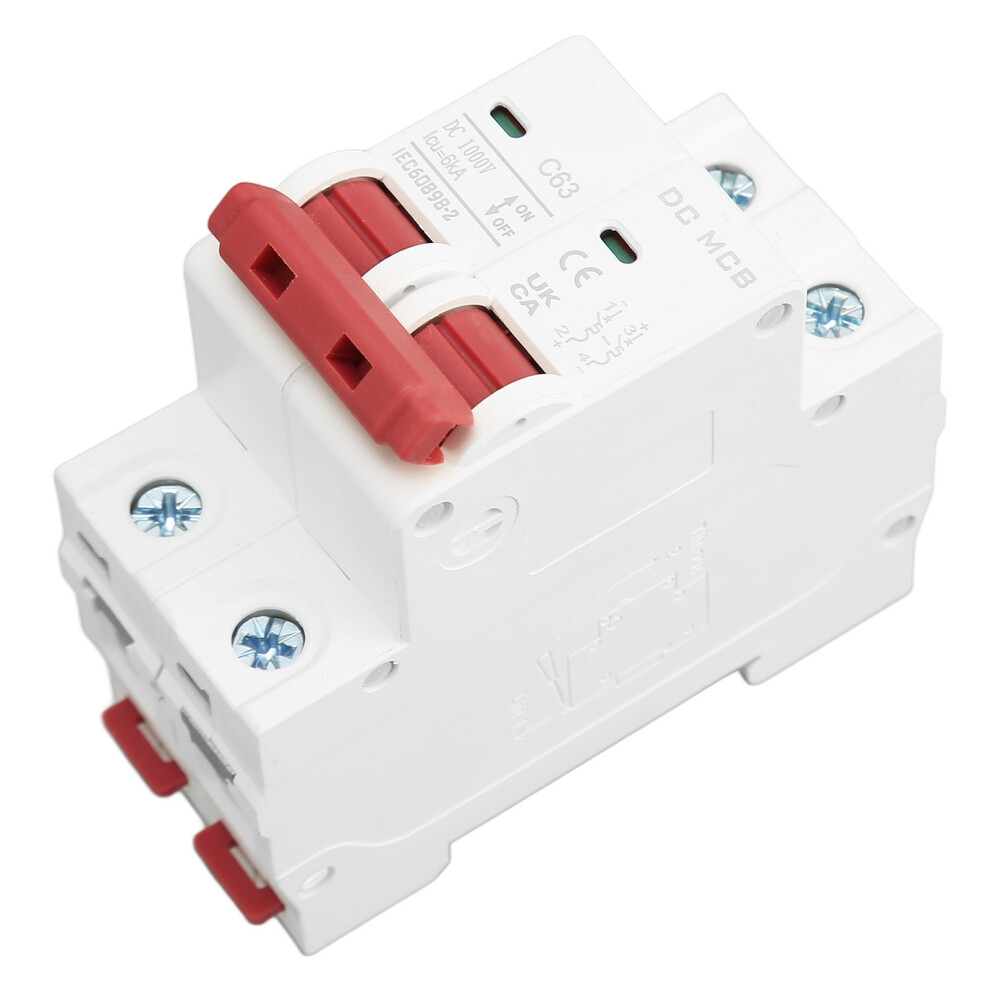 Circuit Breaker 2P Dc 1000V 63A Mcb With 6000A Capacity 4921356187640