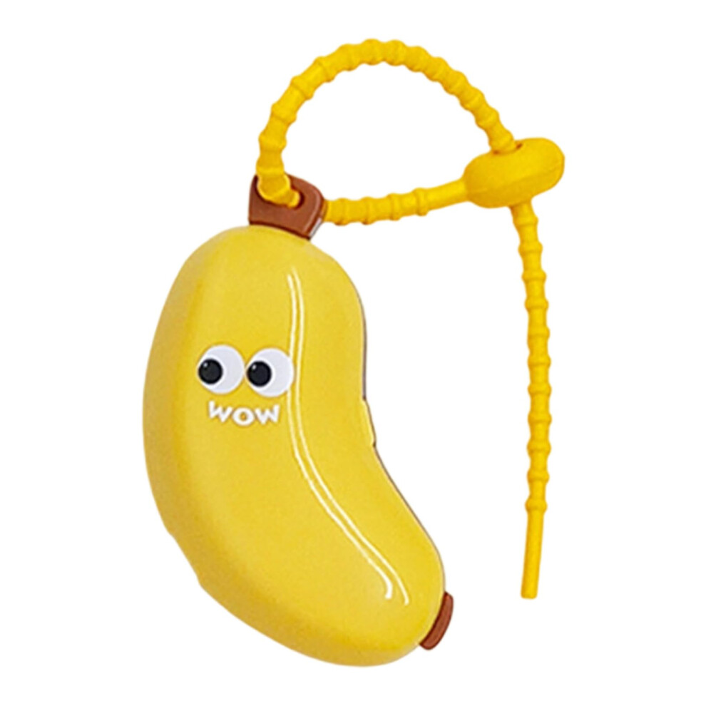 Cartoon Banana Shaped Protective Cover For Toothbrush Head Portable Dustproof Plastic Case Cute Travel Storage