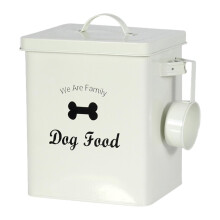 Metal Portable Pet Food Container Airtight Dog Food Storage Bucket Metal Food Storage Tank Portable Pet Food Containers