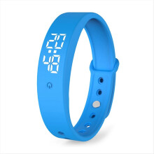 LED Digital Smart Bracelet Waterproof Clock with Body Temperature Monitor,Vibration AlarmReminder,B