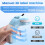 Portable 3D Embossing Label Printer DIY Manual Printing 12965 Typewriter Blue 5